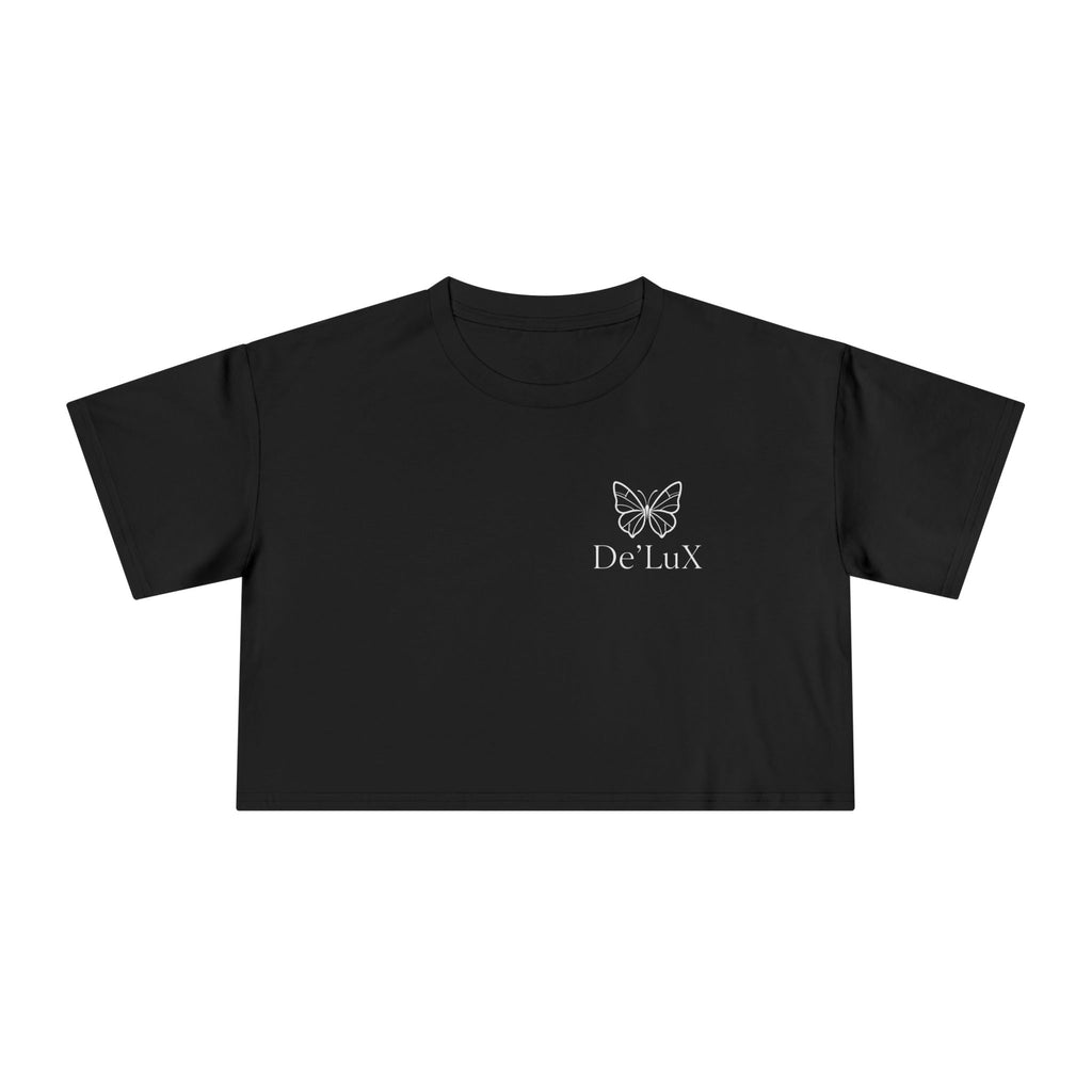 De'LuX Butterfly Women's Crop Tee - Feminine Casual Top