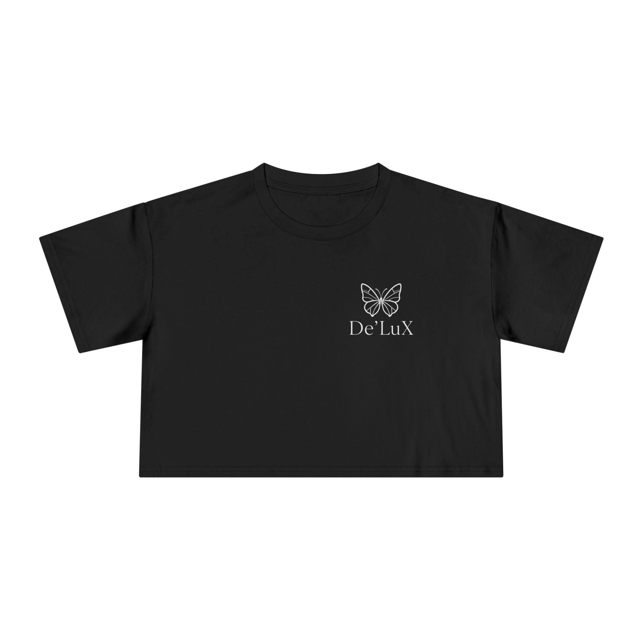 De'LuX Butterfly Women's Crop Tee - Feminine Casual Top