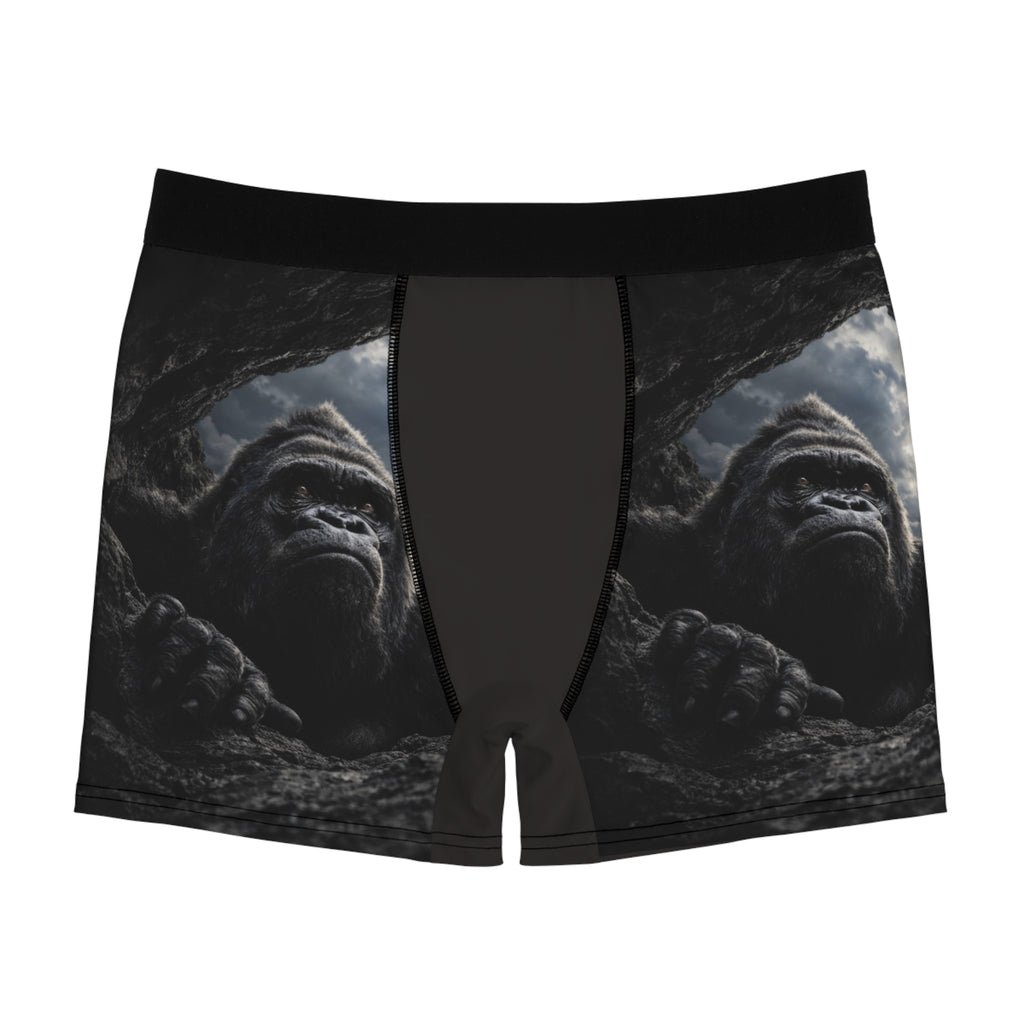 DeLUX Gorilla Cave Boxer Briefs — Men's All-Over Print Athletic Underwear
