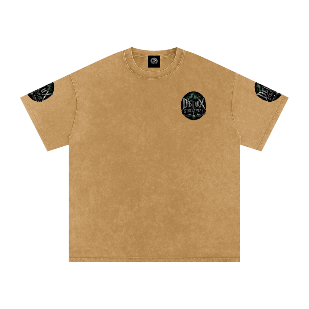 DeLuX Midnight Snow Washed Oversized Cotton T-Shirt