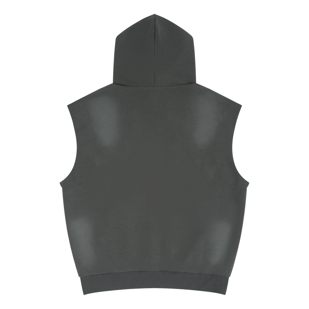 DeLuX Vintage Wash Sun Fade Sleeveless Hoodie