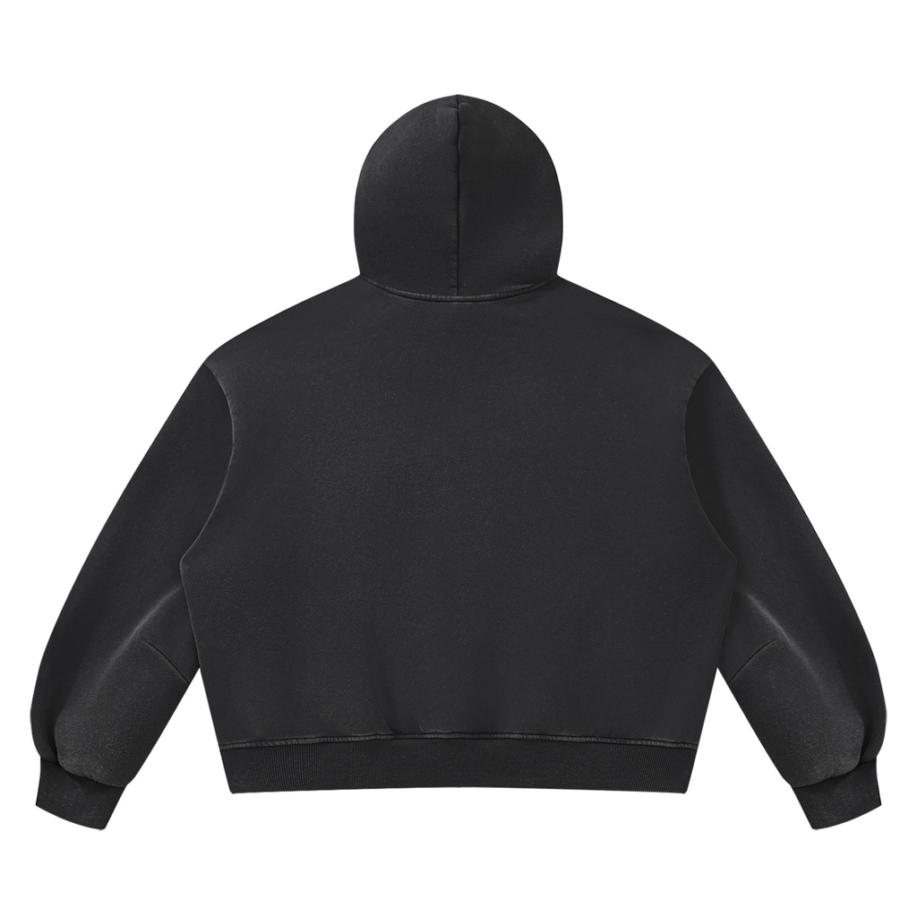 DeLuX  Vintage Wash Boxy Fleece Hoodie