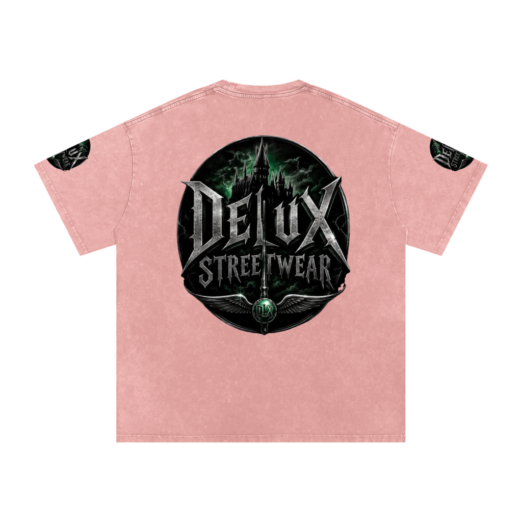 DeLuX Midnight Snow Washed Oversized Cotton T-Shirt