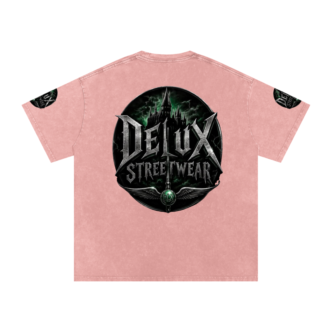 DeLuX Midnight Snow Washed Oversized Cotton T-Shirt