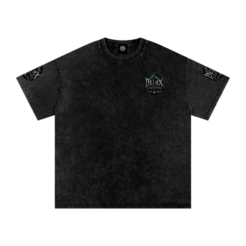 DeLuX Midnight Snow Washed Oversized Cotton T-Shirt