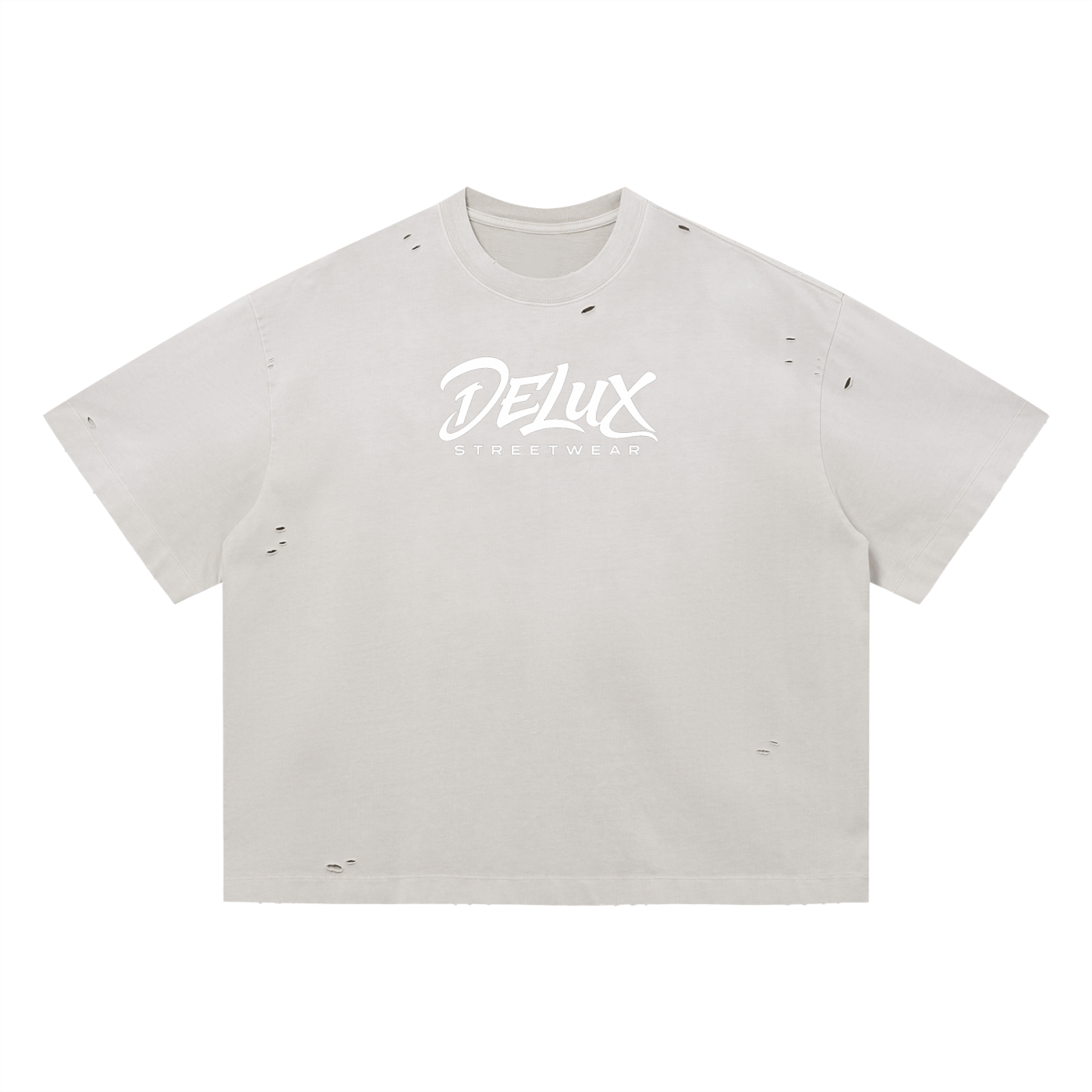DeLuX Vintage Washed Distressed Boxy Oversized T-Shirt