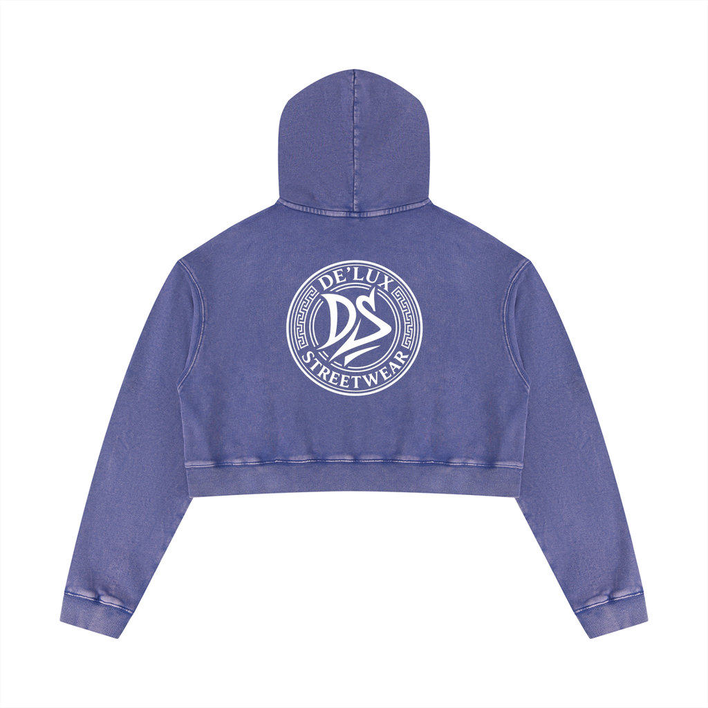Women’s Mineral Washed Crop Hoodie
