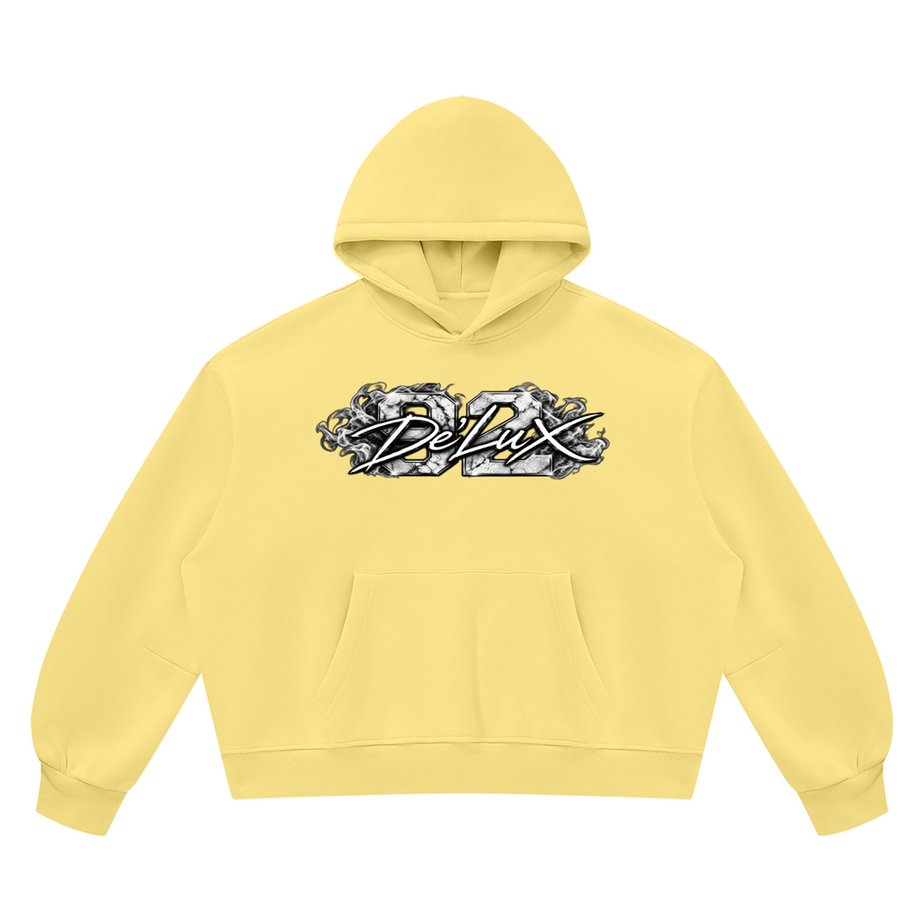 DeLuX Vintage Wash Boxy Fleece Hoodie