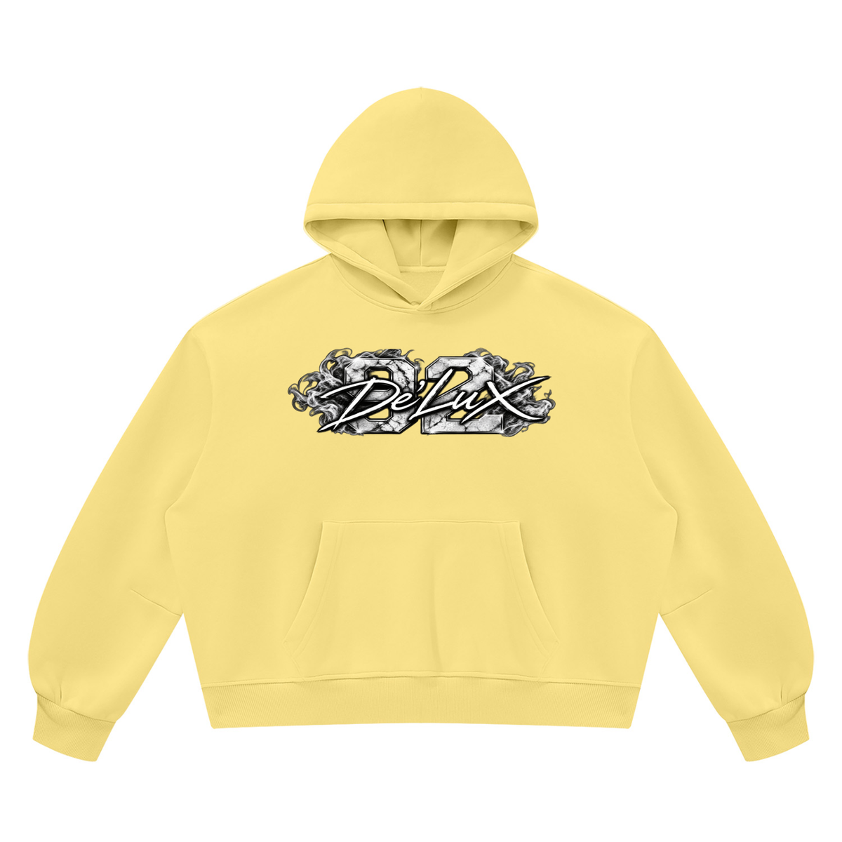 DeLuX Vintage Wash Boxy Fleece Hoodie