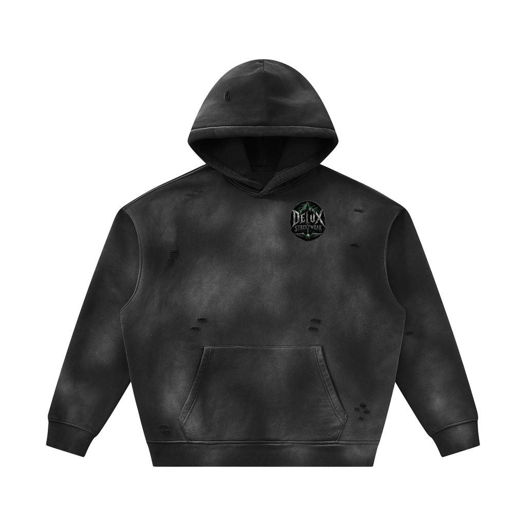Midnight Sunfade Frayed Fleece Hoodie