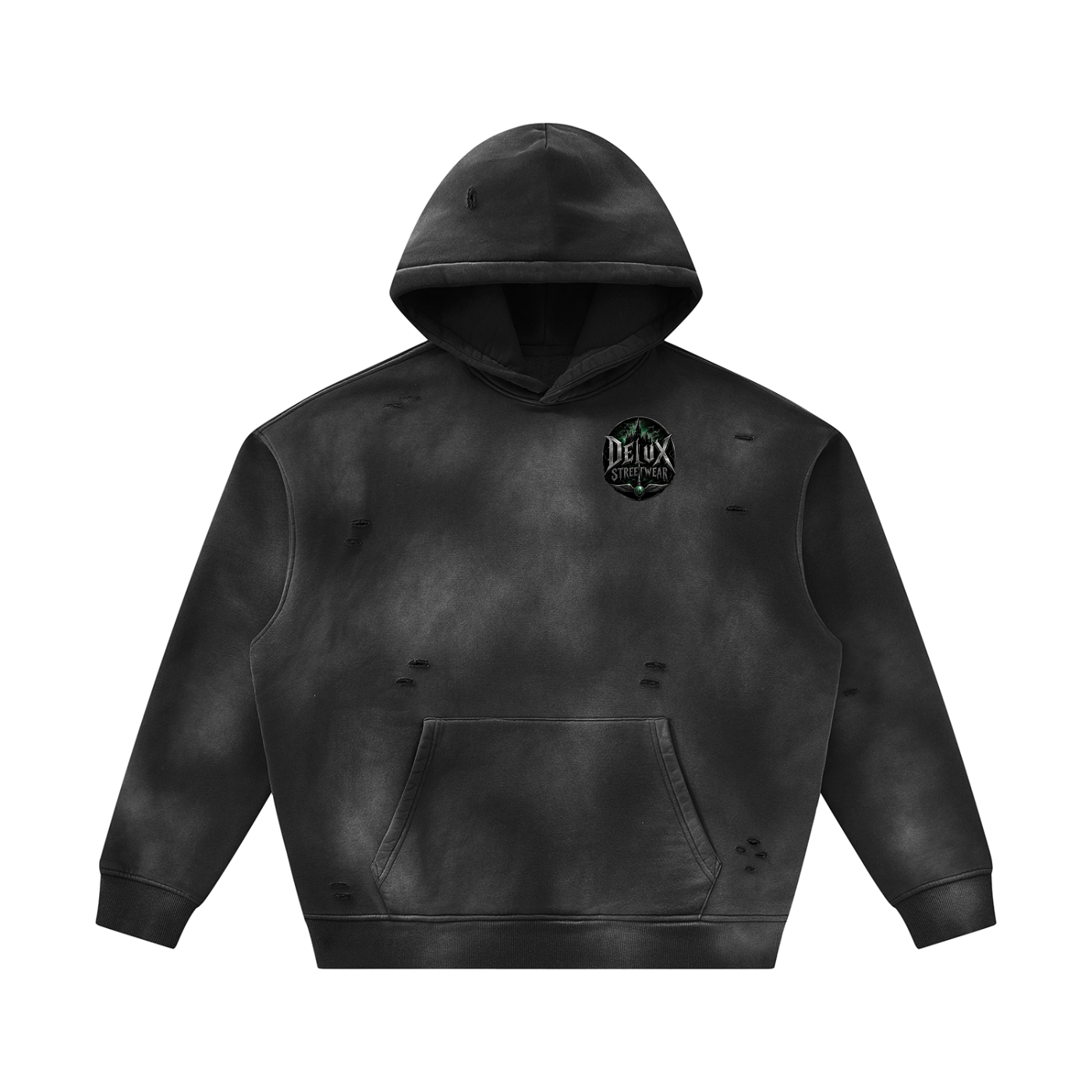 Midnight Sunfade Frayed Fleece Hoodie