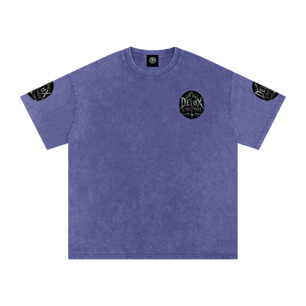 DeLuX Midnight Snow Washed Oversized Cotton T-Shirt