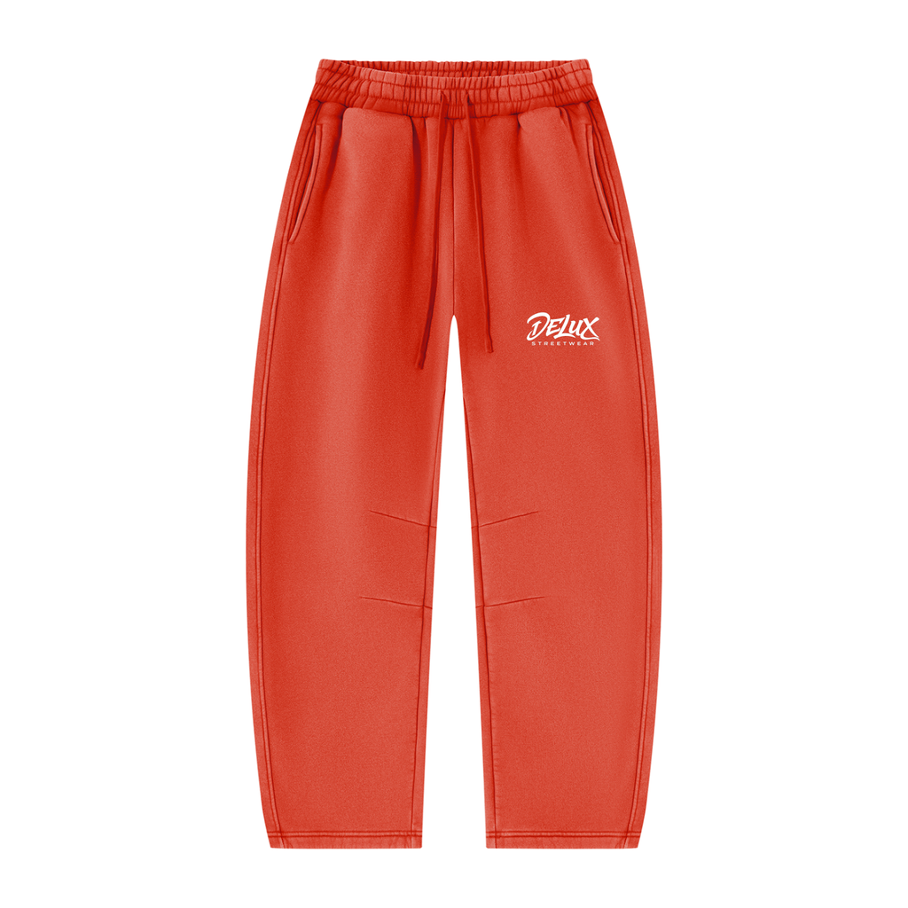 DeLuX  Vintage Wash Barrel Leg Fleece Sweatpants