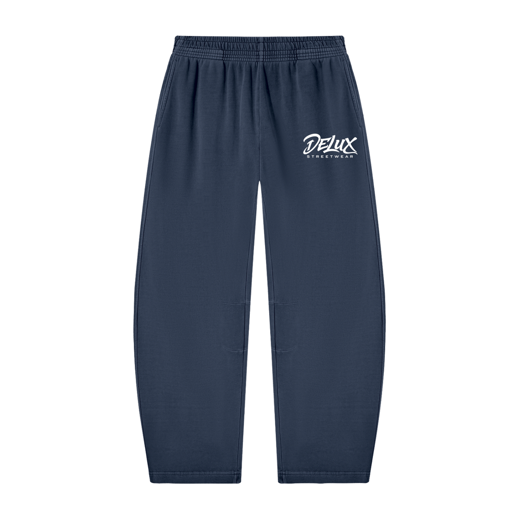 DeLuX Vintage Washed Barrel Leg Sweatpants