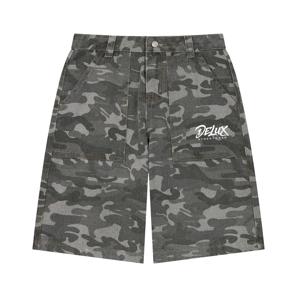 DeLuX Men's Wide Leg Camo Shorts