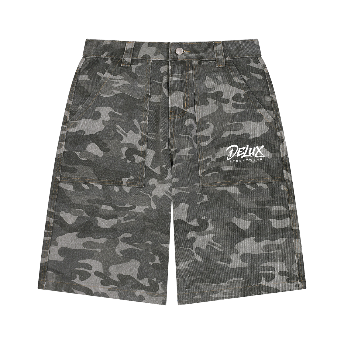DeLuX Men's Wide Leg Camo Shorts