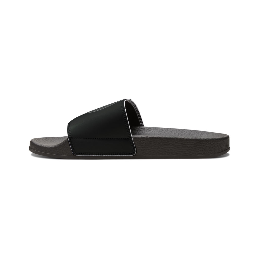 Men's Removable-Strap Slide Sandals — Black Logo Comfort Slides