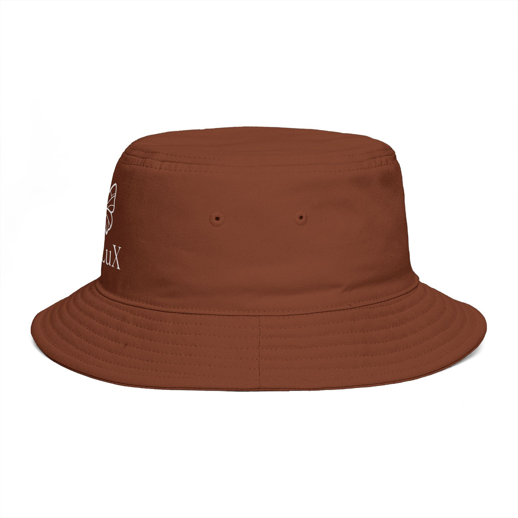 Women De’LuX Butterfly Bucket Hat — Embroidered Brown Fashion Hat