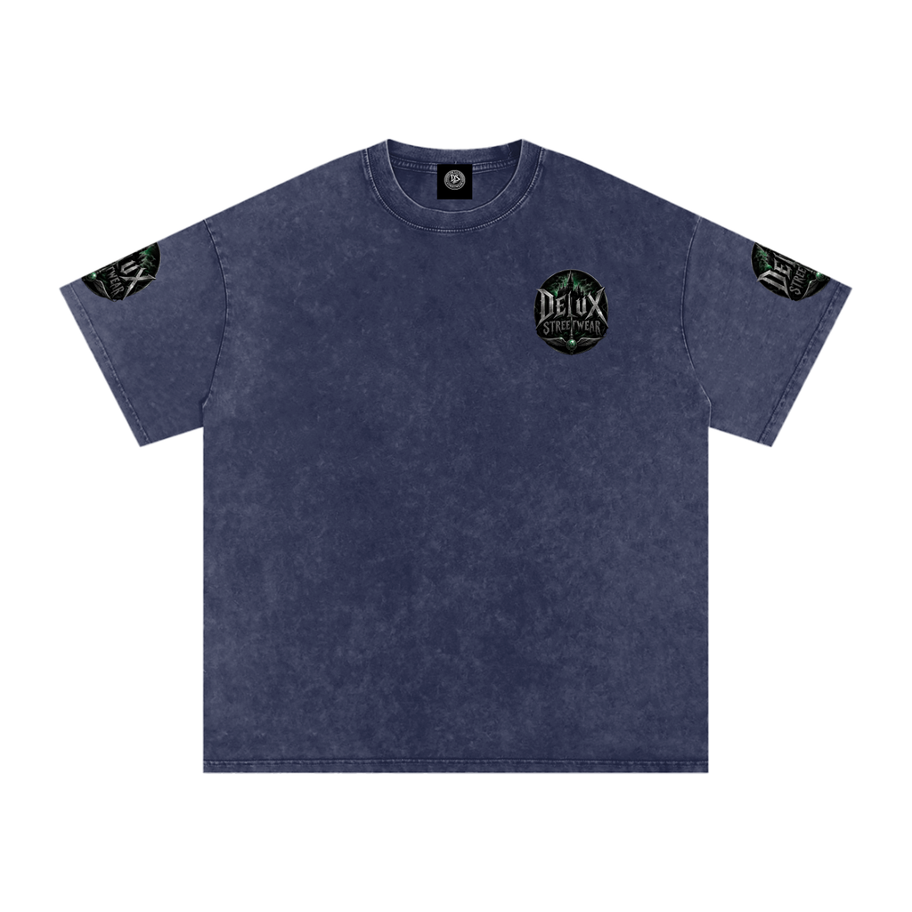 DeLuX Midnight Snow Washed Oversized Cotton T-Shirt