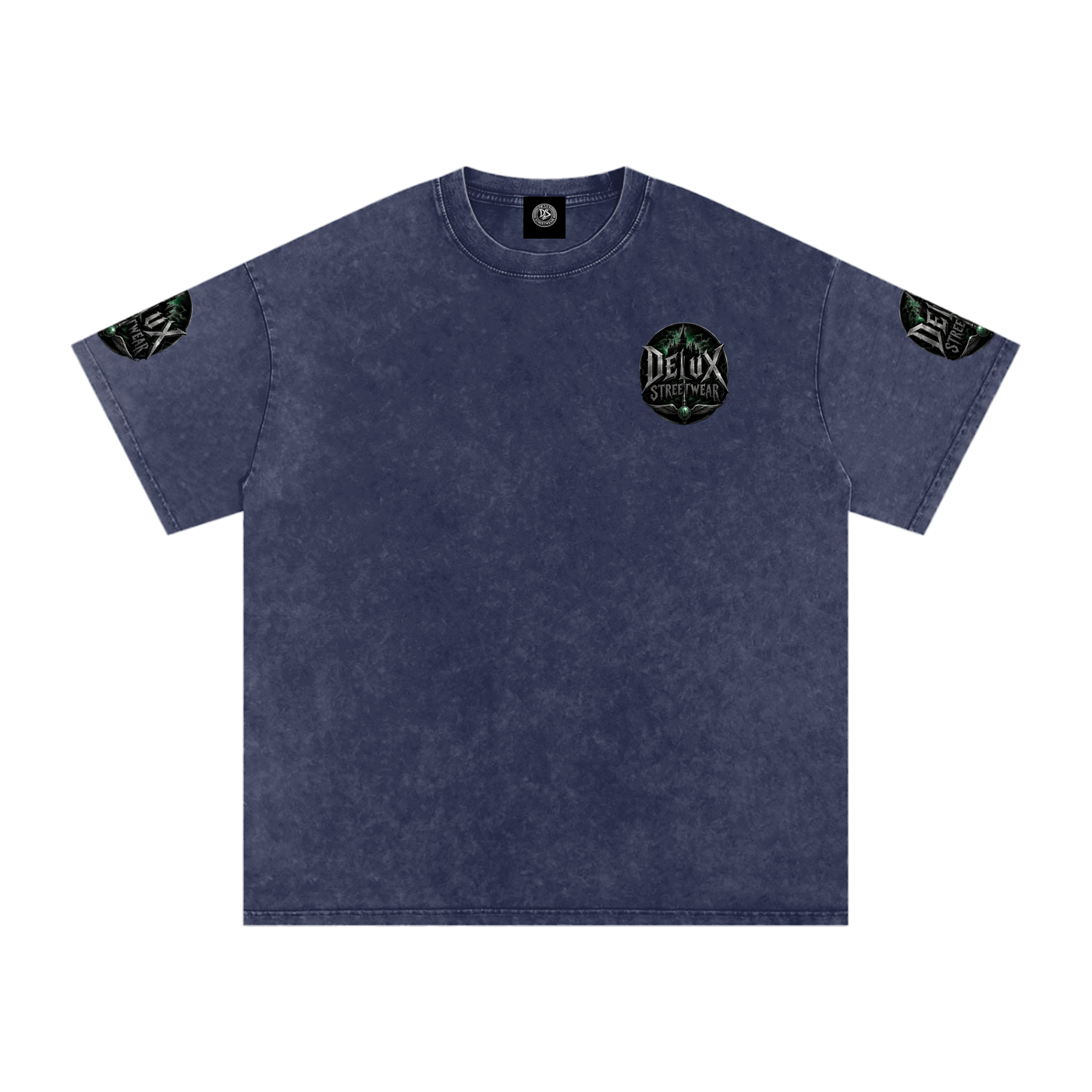 DeLuX Midnight Snow Washed Oversized Cotton T-Shirt