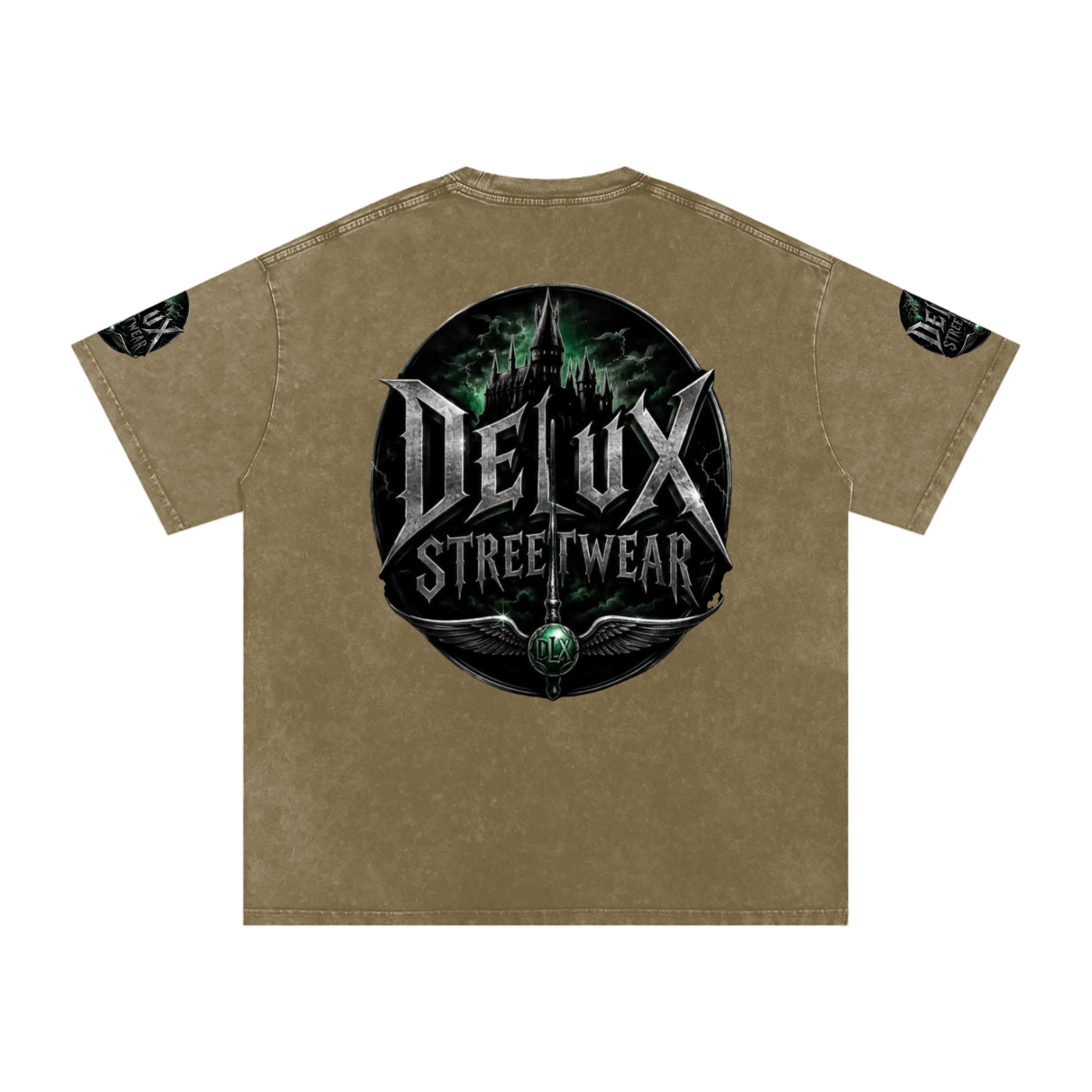 DeLuX Midnight Snow Washed Oversized Cotton T-Shirt