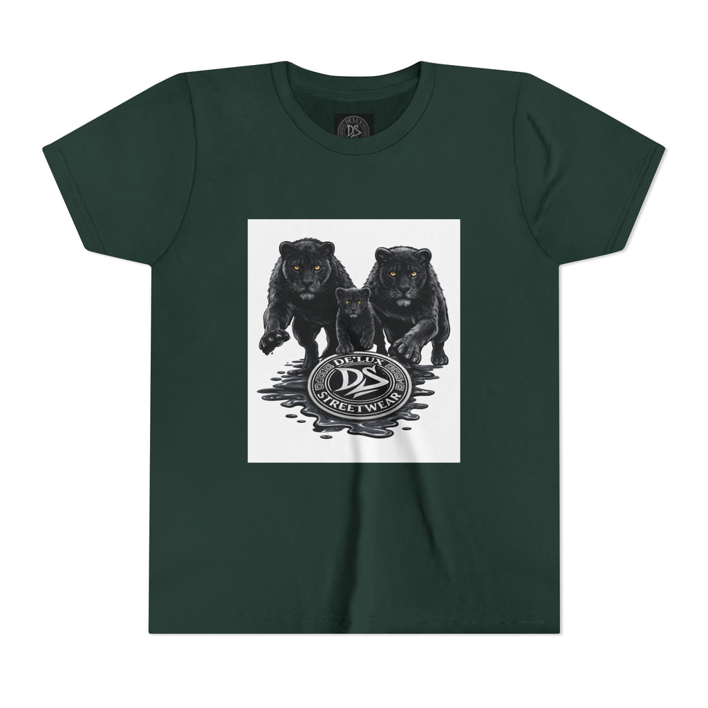 Youth Tee — Twin Black Panthers Graphic Kids T-Shirt