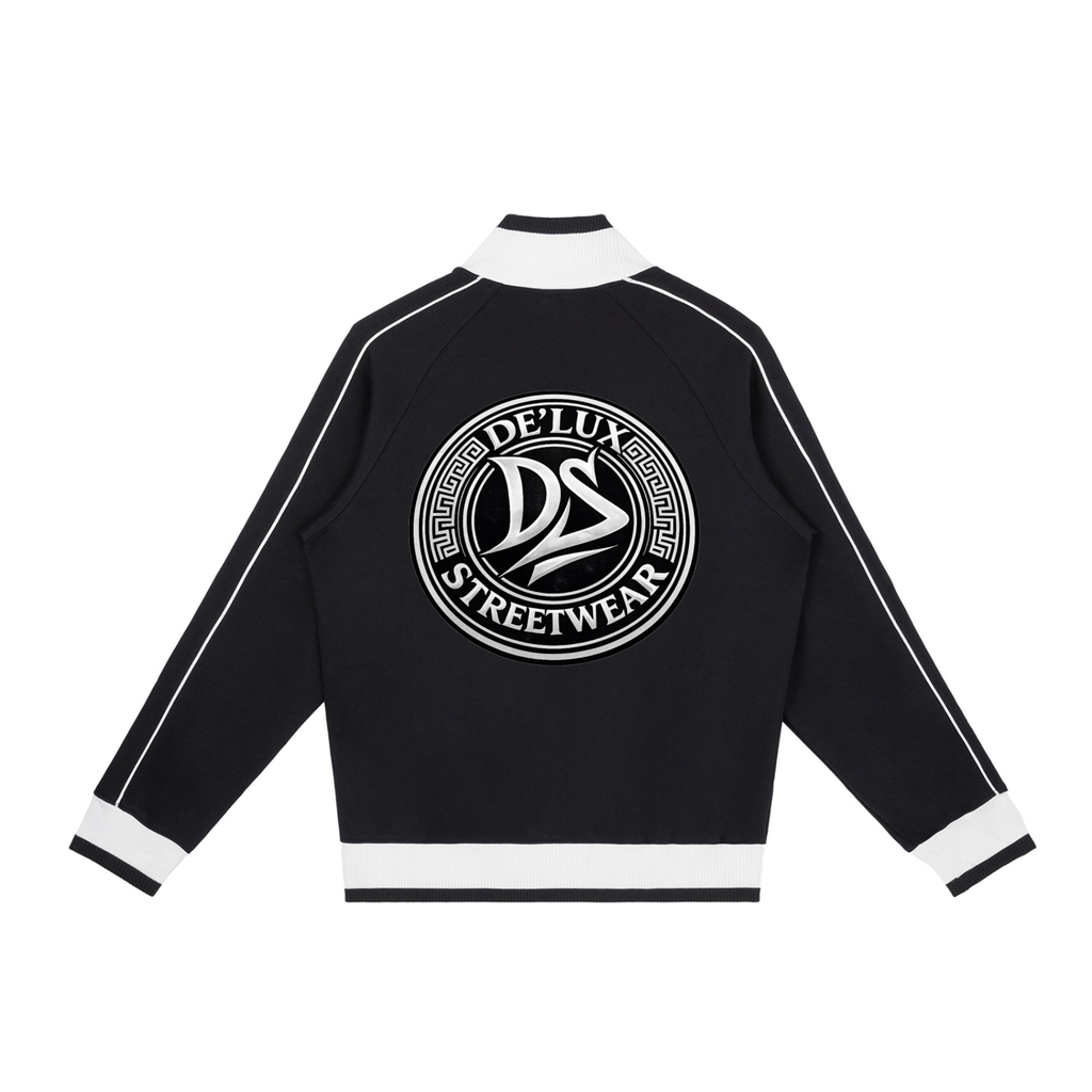 Color Block Raglan Sleeve Zip Track Jacket