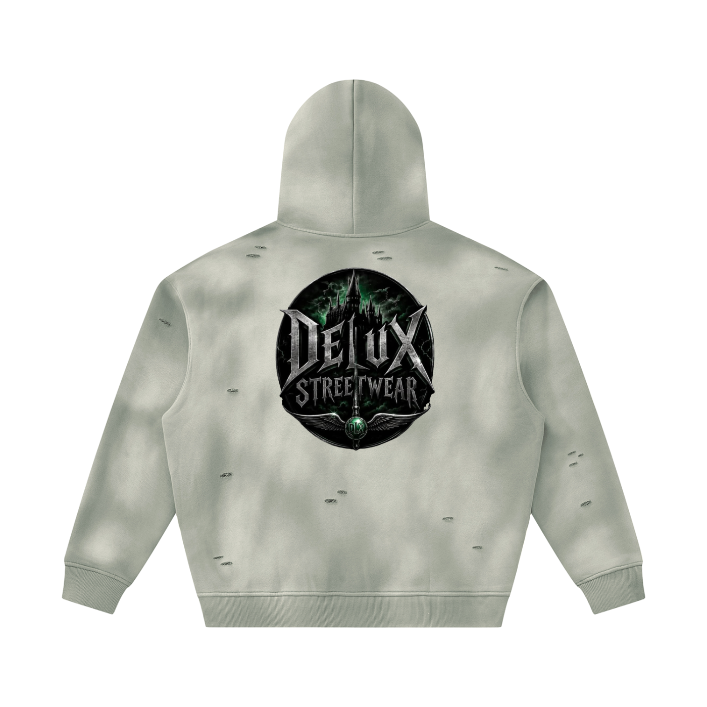 Midnight Sunfade Frayed Fleece Hoodie