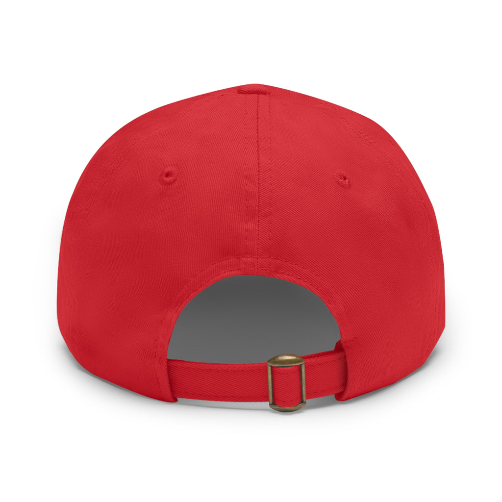 Deluxe Streetwear Leather Patch Dad Hat — Round Logo Cap