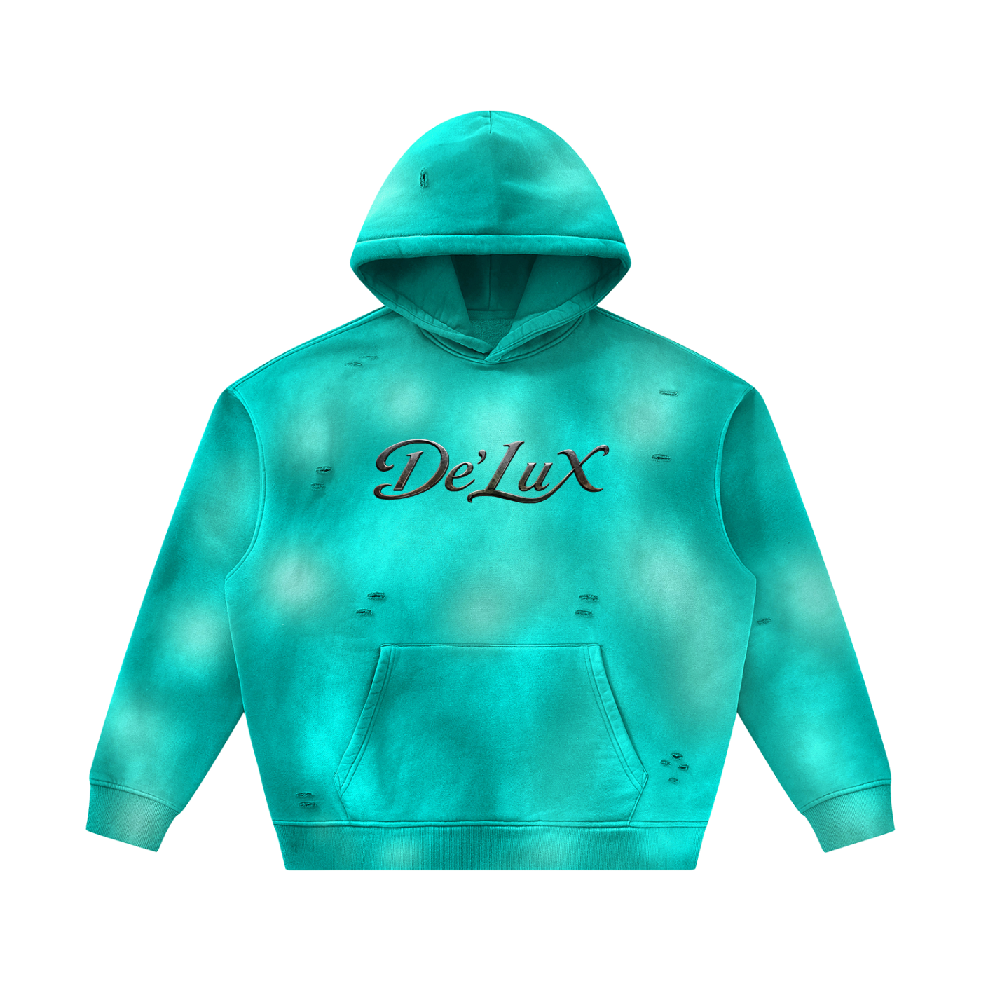 DeLuX Sunfade Frayed Fleece Hoodie