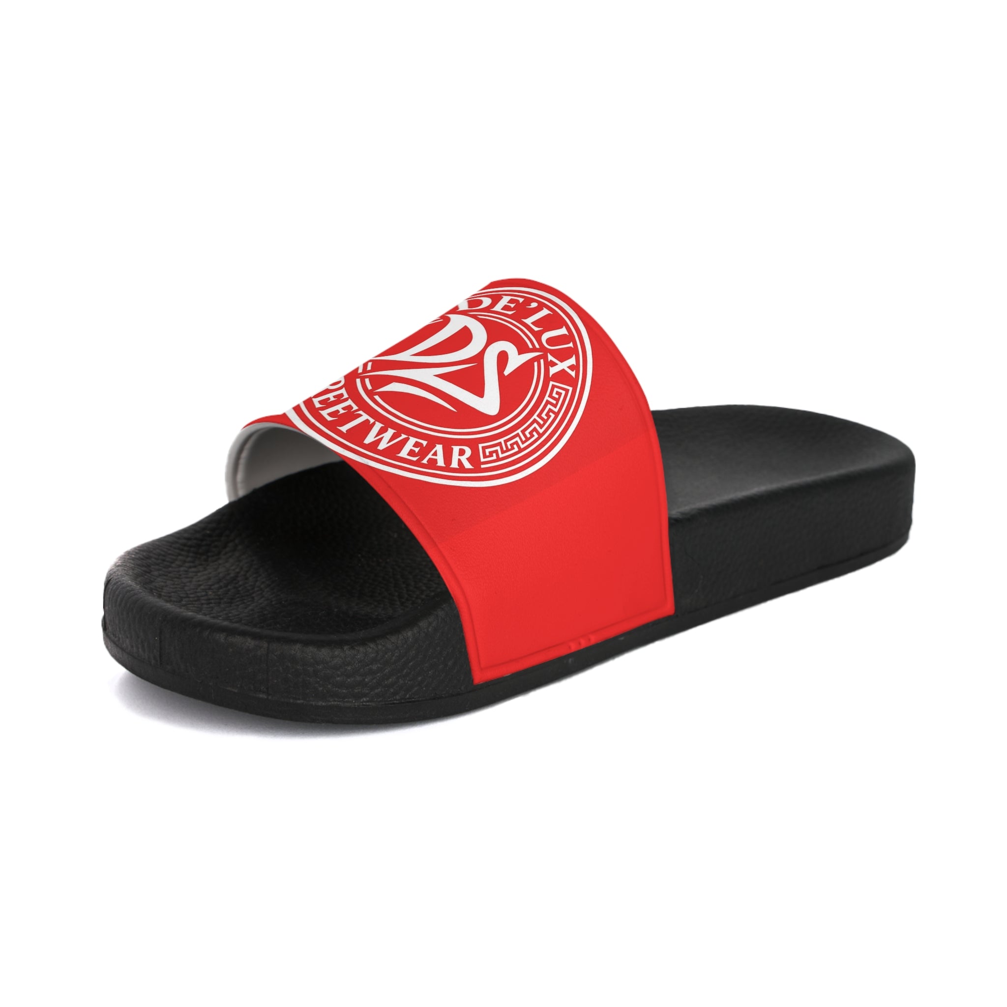 Delux Streetwear Women's Red Logo Slide Sandals