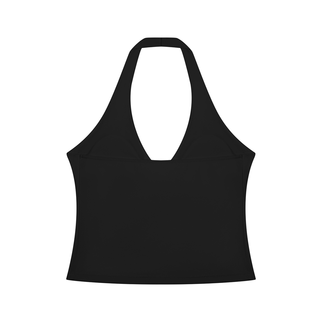 DeLuX Women’s Ruched Halter Tank Top