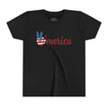 'Merica Peace Sign Youth Tee - Patriotic Fourth of July Kids Shirt