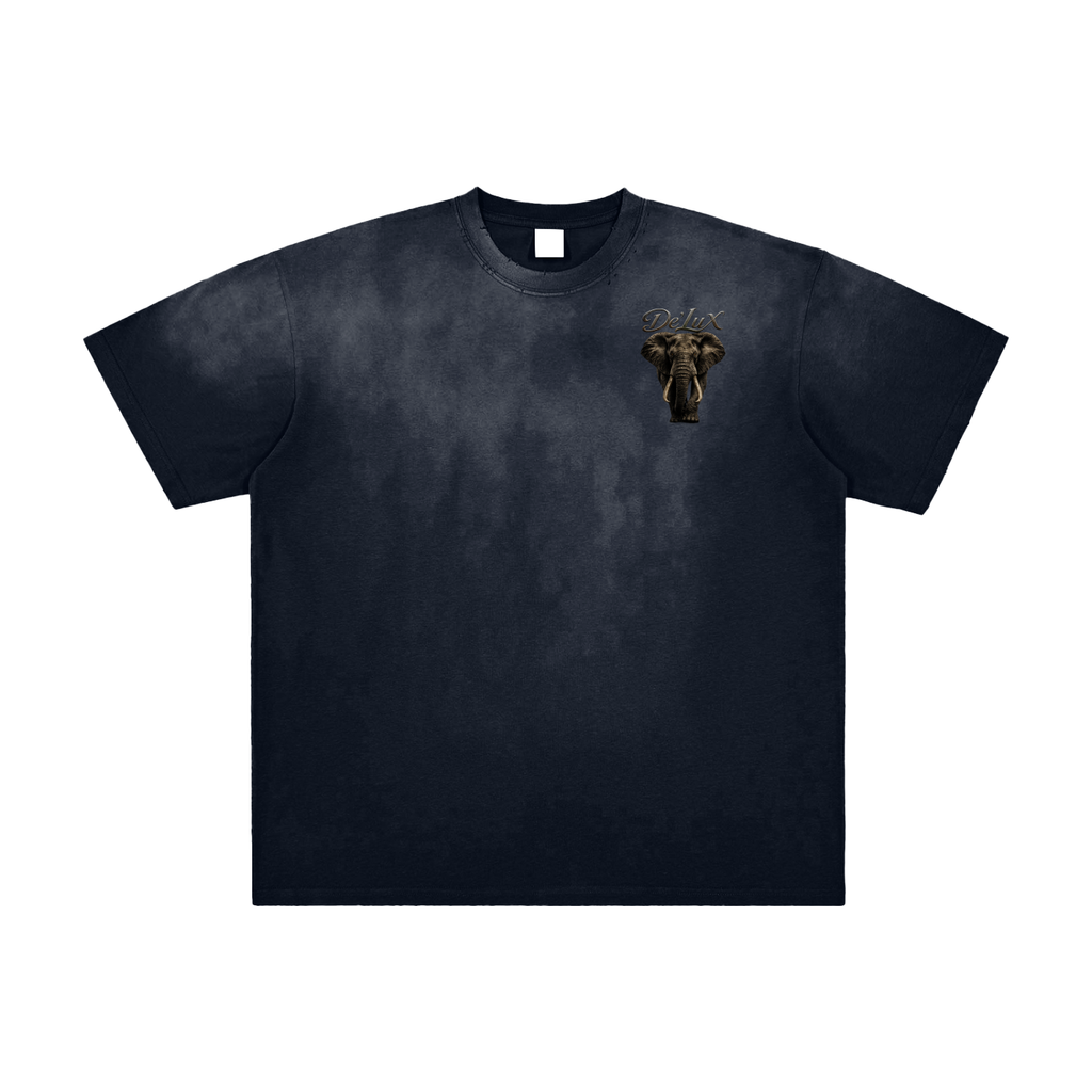 DELUX Vintage Washed Frayed T-Shirt