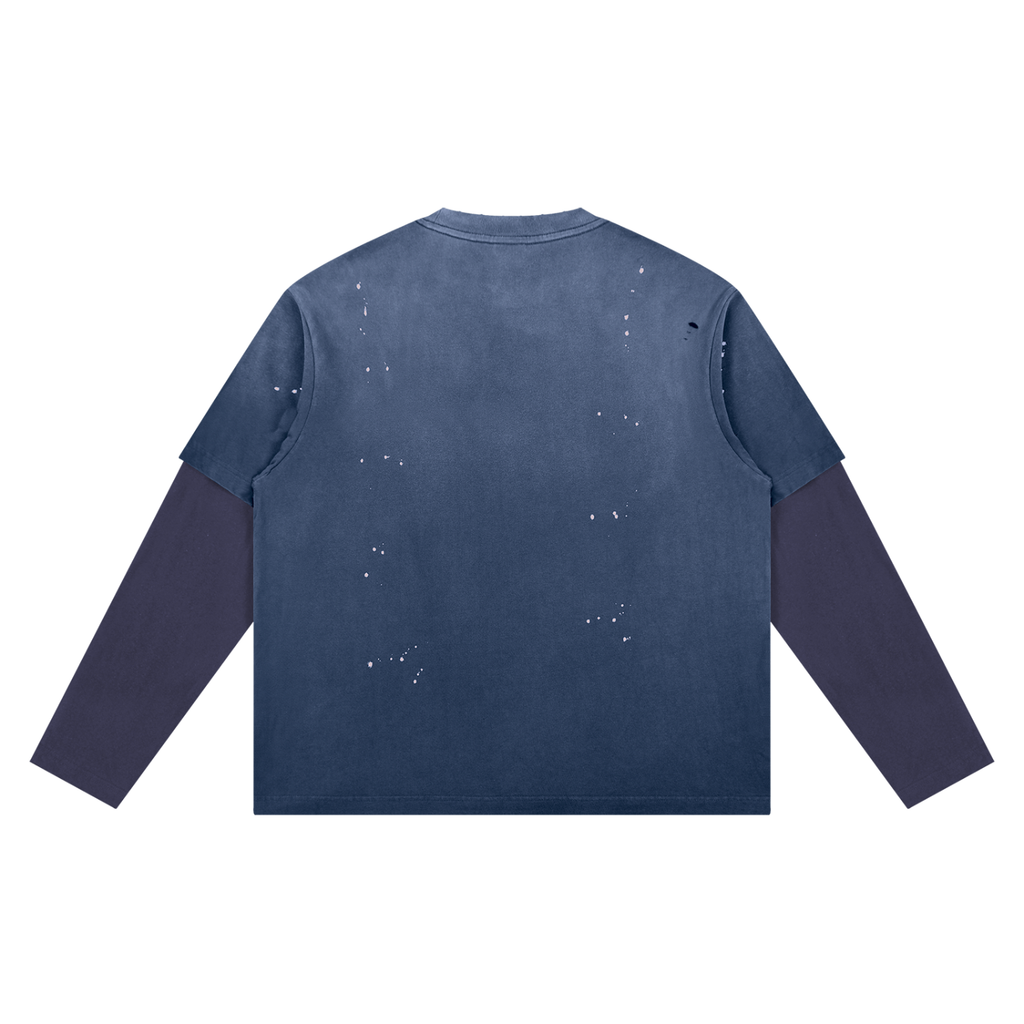 DeLuX Vintage Wash Distressed Layer T-Shirt