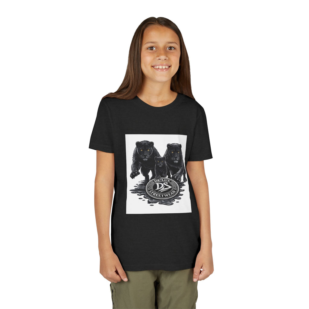 Youth Tee — Twin Black Panthers Graphic Kids T-Shirt