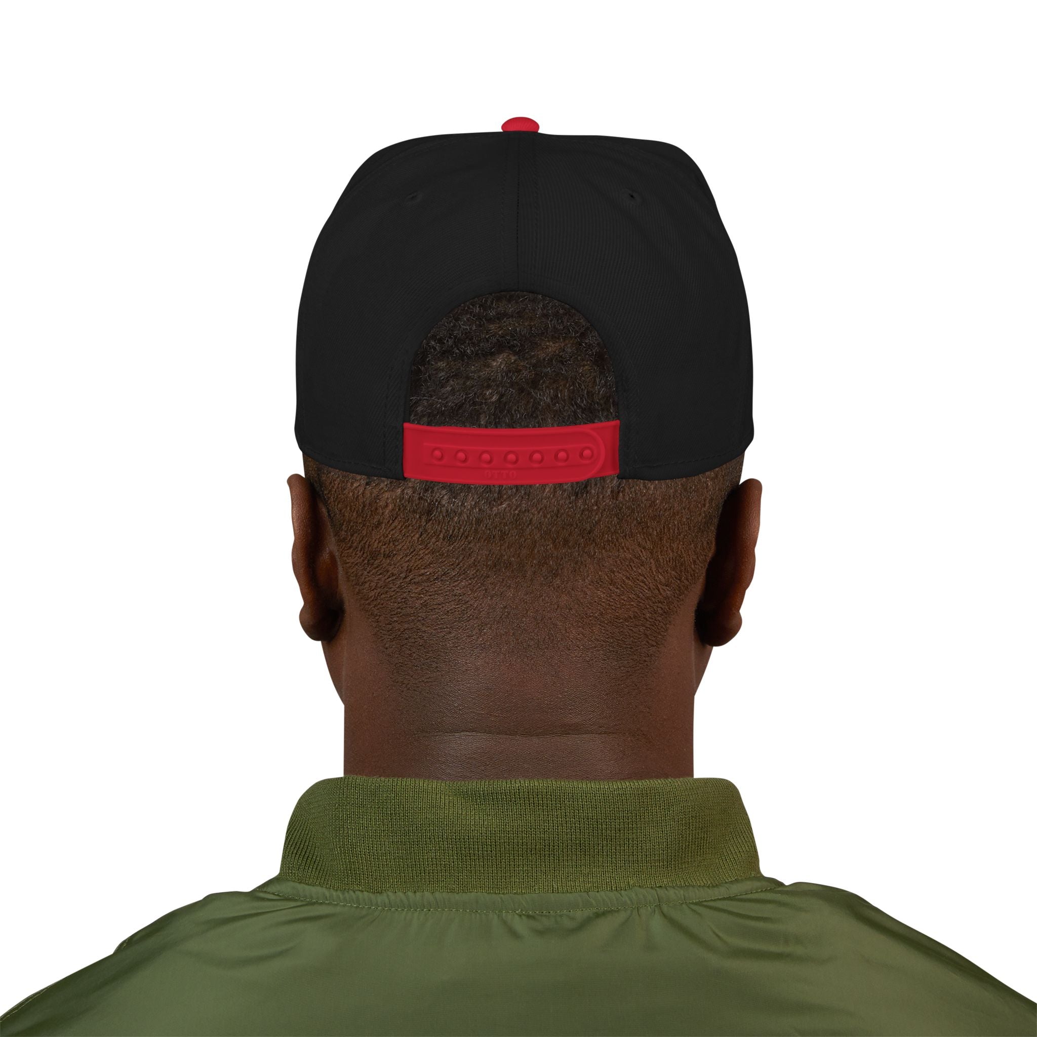 Mens Embroidered 'Delux' Snapback Cap – Streetwear Flat-Brim Hat
