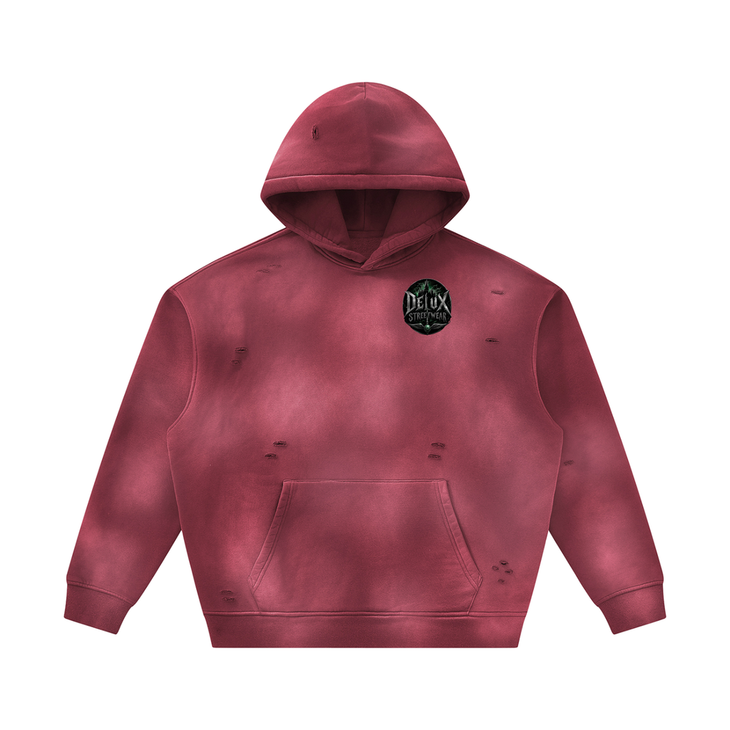 Midnight Sunfade Frayed Fleece Hoodie
