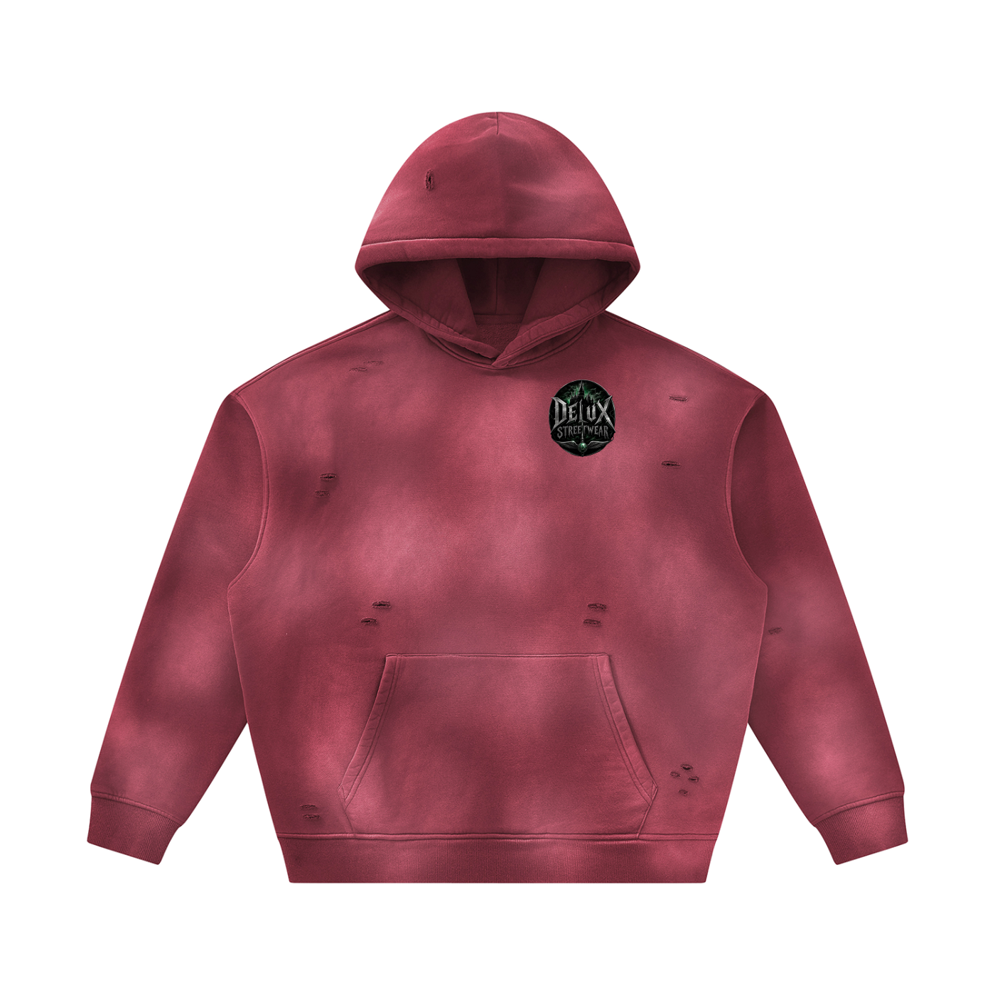 Midnight Sunfade Frayed Fleece Hoodie
