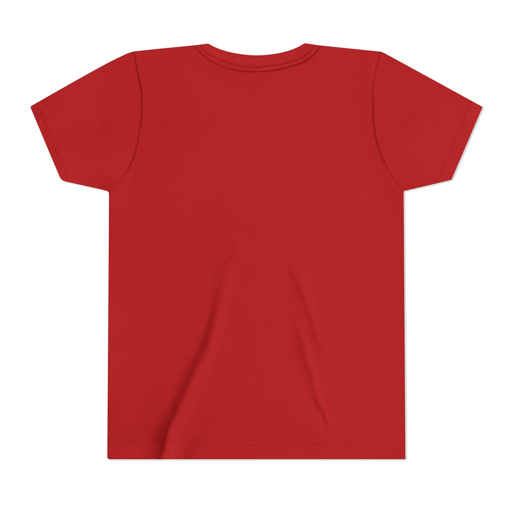 Youth Tee - "LOVE" Patriotic American Flag Design (Fourth of July Kids Shirt)