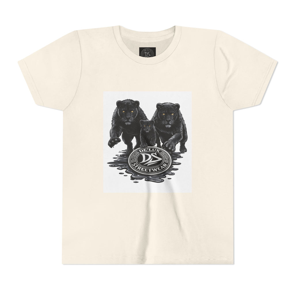 Youth Tee — Twin Black Panthers Graphic Kids T-Shirt