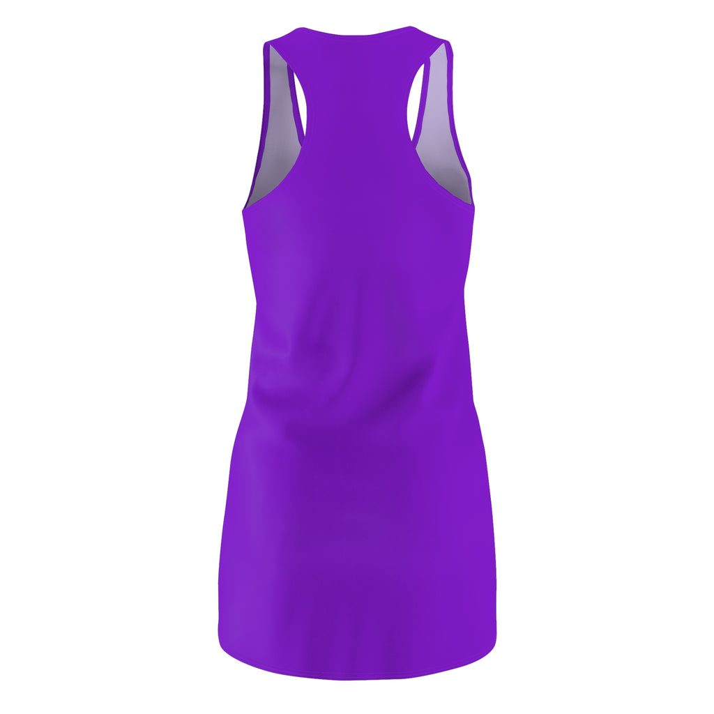 De’LuX Butterfly Racerback Dress — Women's Purple Bodycon Dress