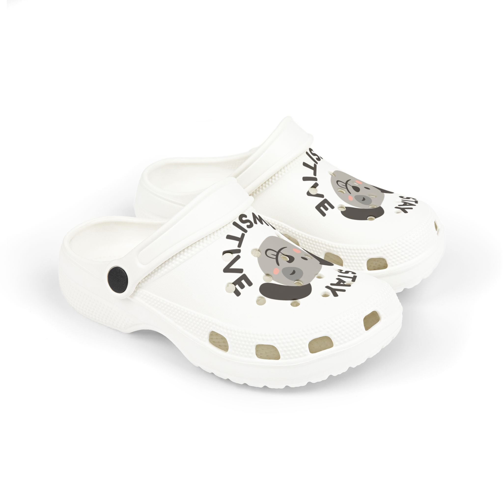 Kids Clogs — "Stay Pawsitive" Puppy EVA Foam Slip-Ons
