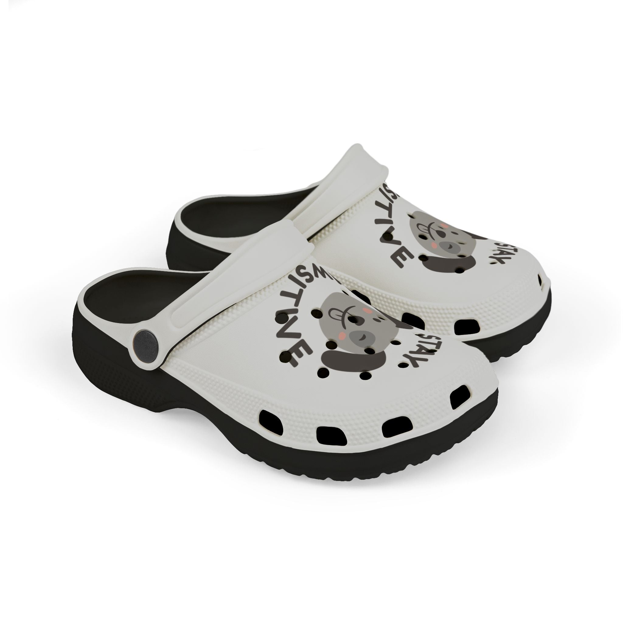 Kids Clogs — "Stay Pawsitive" Puppy EVA Foam Slip-Ons