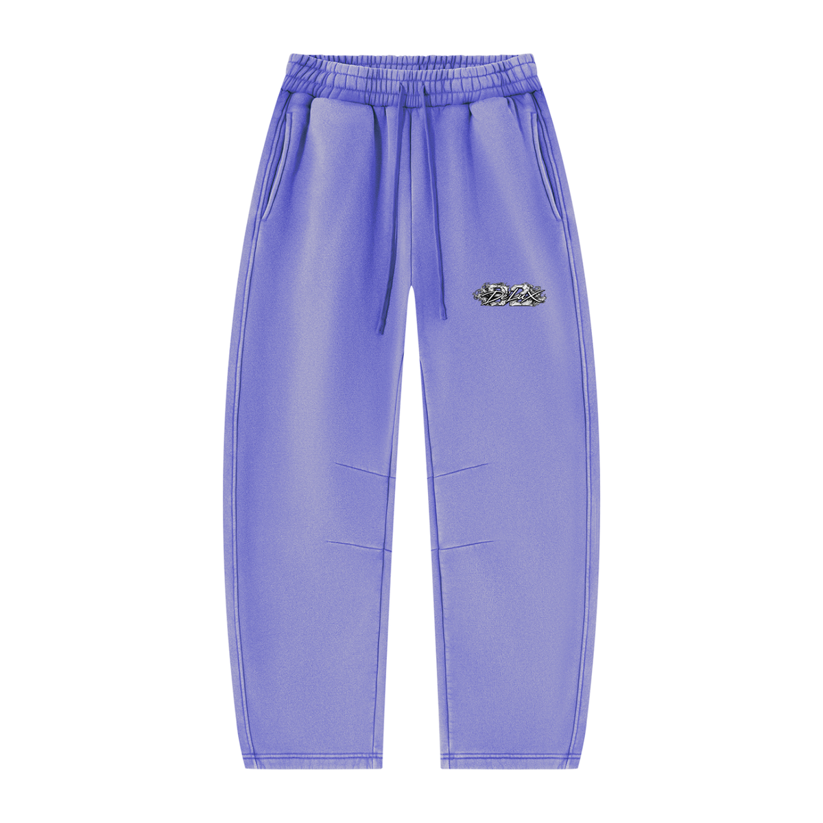 DeLuX Vintage Wash Barrel Leg Fleece Sweatpants