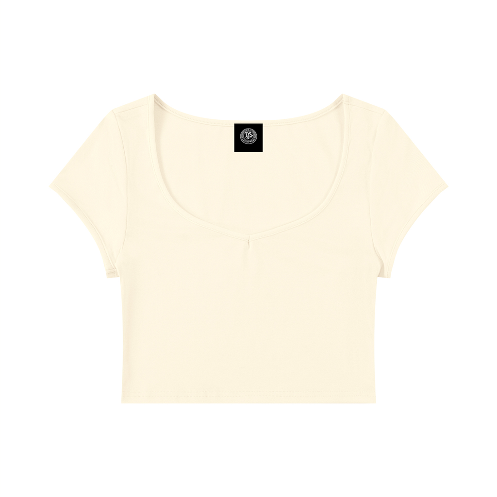 DeLuX Women's Slim Cap Sleeve Crop T-Shirt