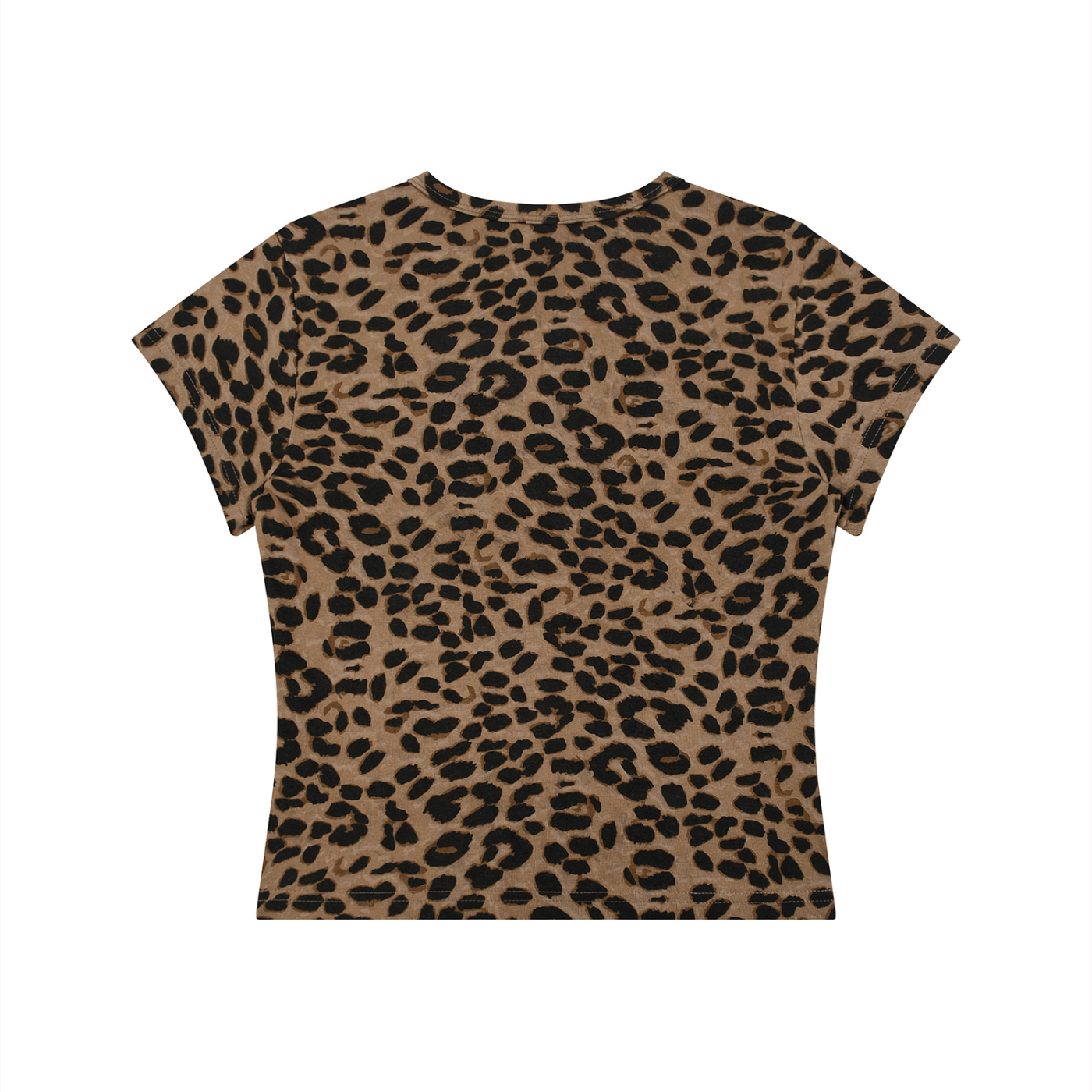 DeLuX Women’s Leopard Print Crop T-Shirt