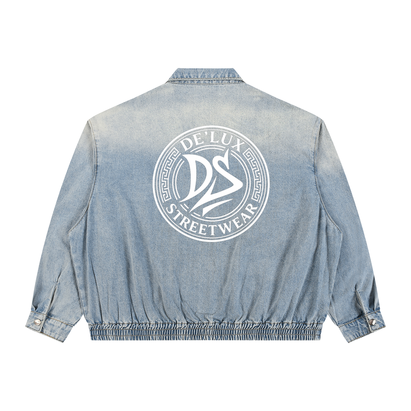 DeLuX Symbolized Vintage Wash Full-Zip Denim Jacket