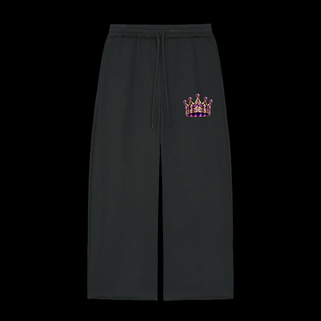 DeLuX Women’s Wide Leg Raw Edge Sweatpants