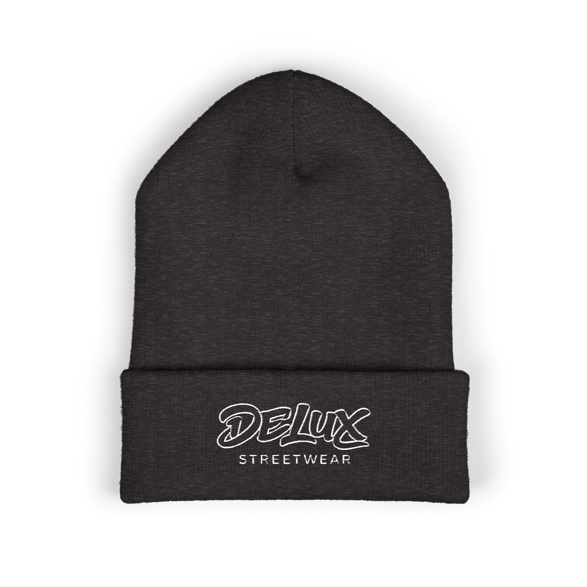 Delux Streetwear Embroidered Cuffed Beanie — Bold Knit Hat